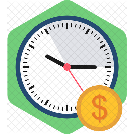 512x512 Time Is Money Icon Of Flat Style