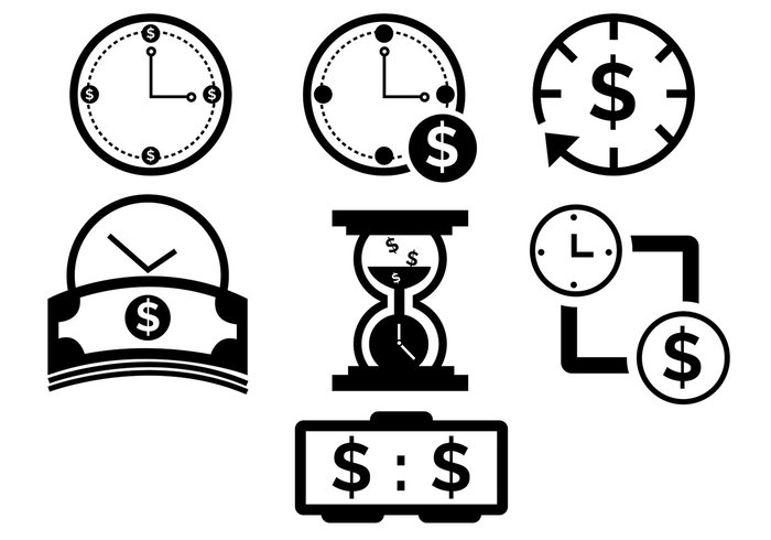 700x490 Time Is Money Icons