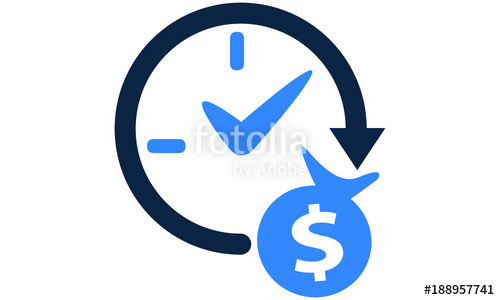 500x300 Time Money Icon Stock Image And Royalty Free Vector