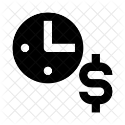 256x256 Time Is Money Icon Of Glyph Style