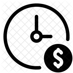 256x256 Time Money Icon Of Glyph Style