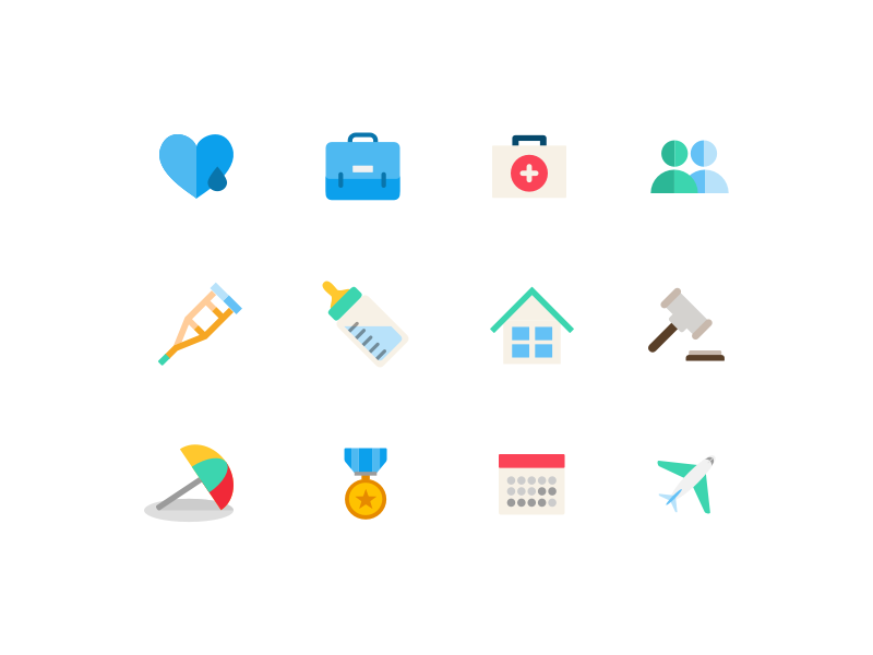800x600 Time Off Icon Set