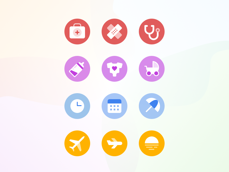 800x600 Time Off Icons Exploration