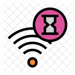 256x256 Wifi Timeout Icon Of Colored Outline Style