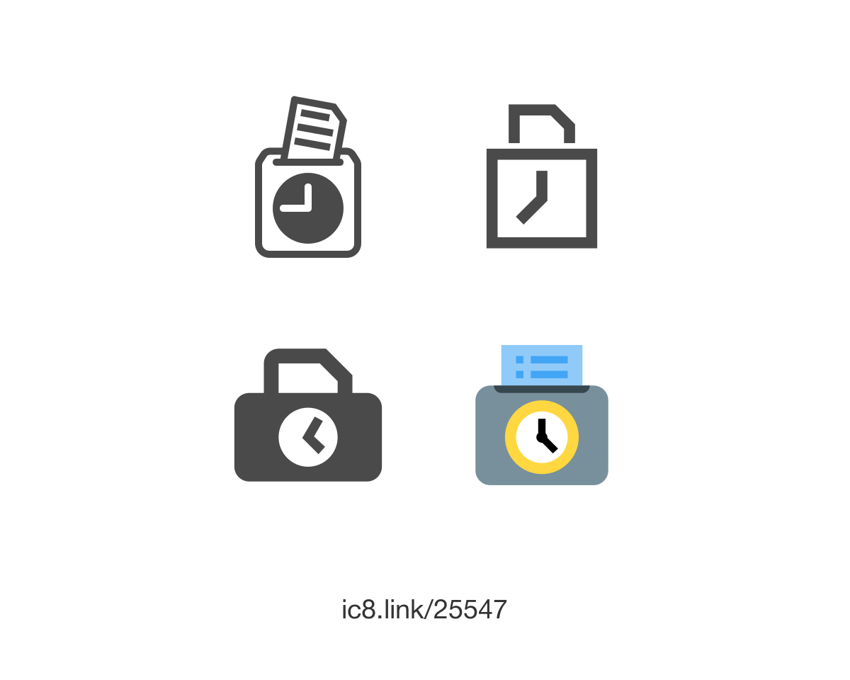 1200x960 Time Card Icon