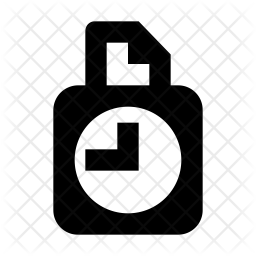 256x256 Time Card Icon Of Glyph Style