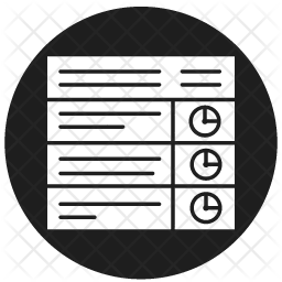 256x256 Timecard Icon Of Glyph Style
