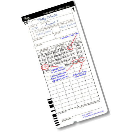 447x447 Ct Top Loading Timecards