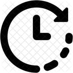 256x256 Timer Icon Of Glyph Style