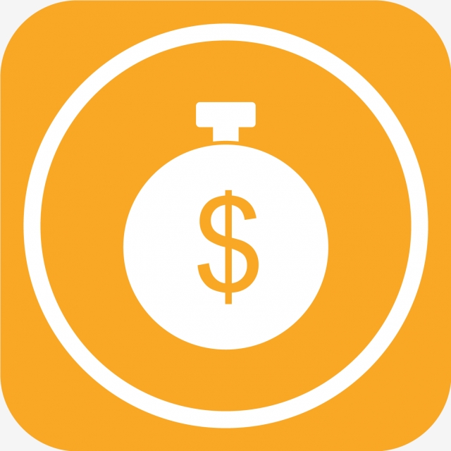 640x640 Vector Dollar Timer Icon, Dollar, Finance, Measure Png And Vector