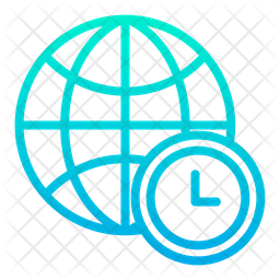 256x256 Timezone Icon Of Gradient Style