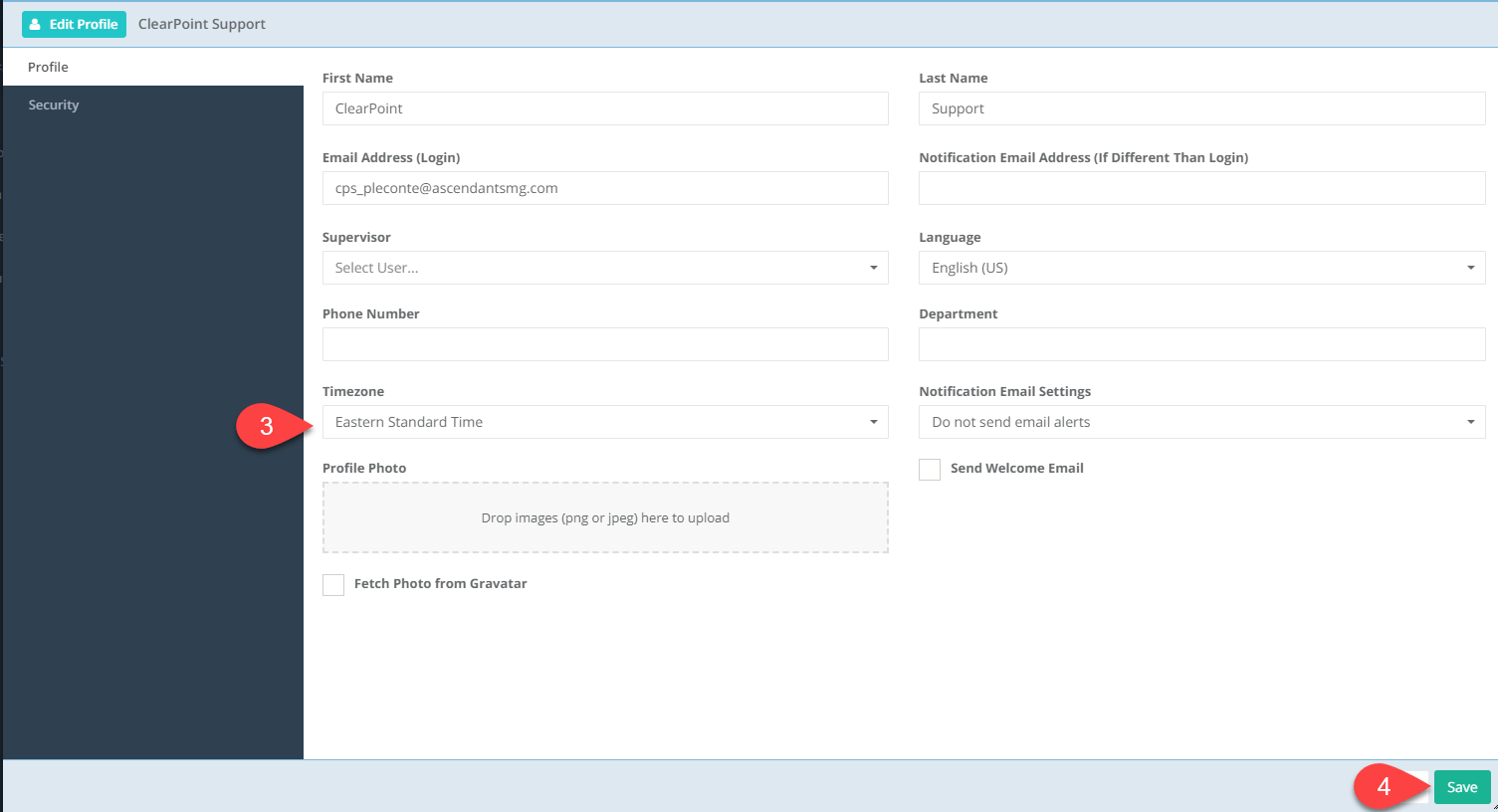 1505x816 Changing User Timezone Clearpoint Strategy