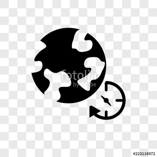 500x500 Time Zone Icons Isolated On Transparent Background Modern