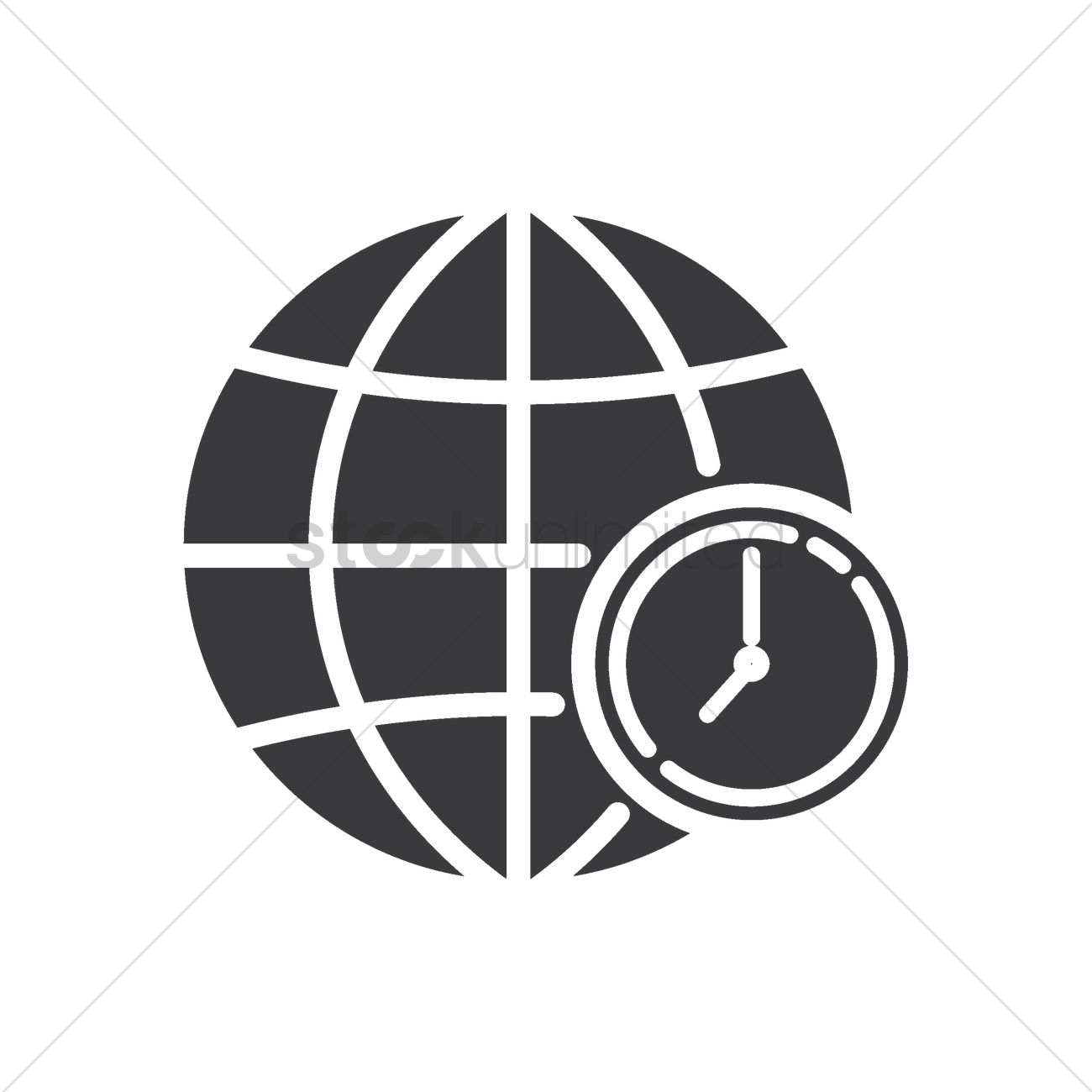 1300x1300 Globe With Timezone Concept Icon Vector Image