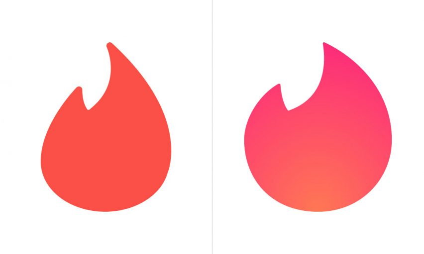 852x511 Tinder Replaces Wordmark With Pink And Orange Flame Logo