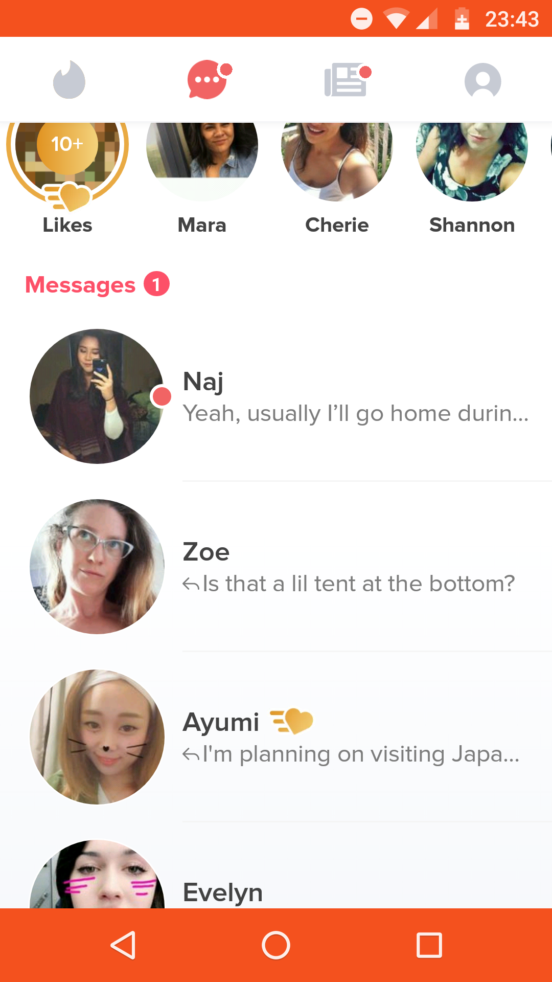 what do the buttons mean on tinder.