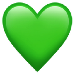 256x256 Green Heart Emoji U