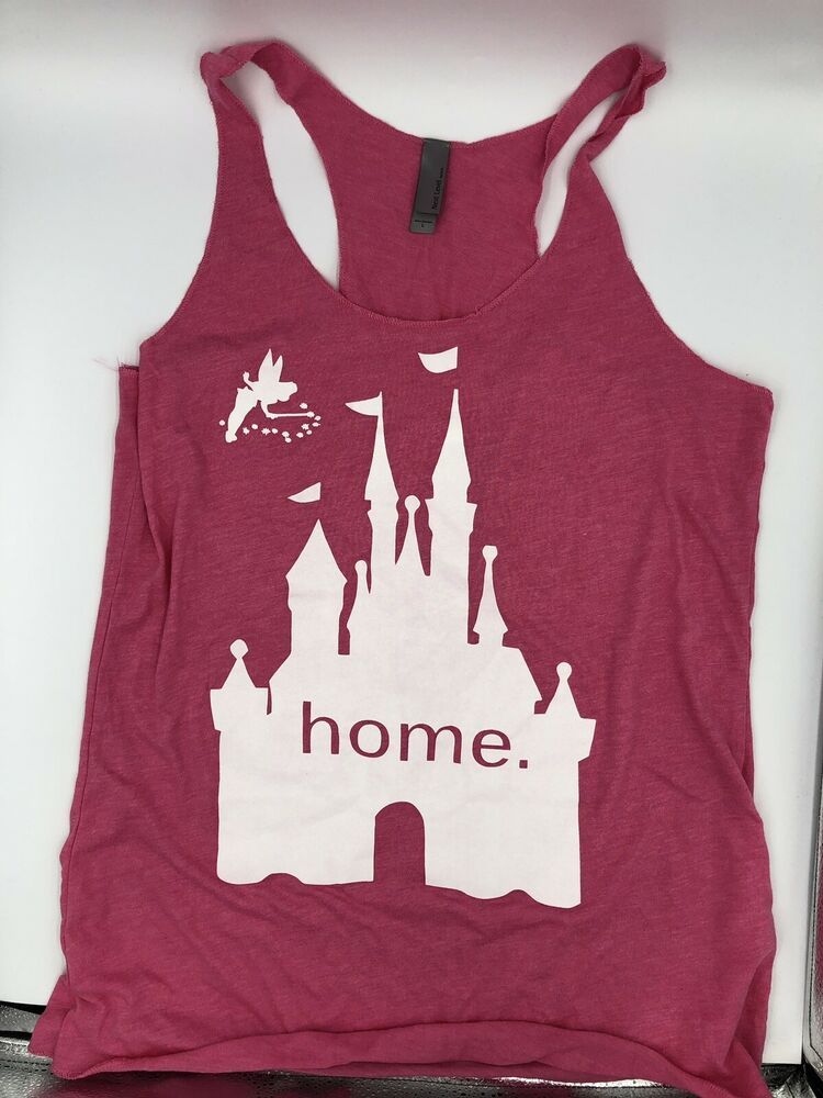 750x1000 Racerback Tank Tee Disney Castle Home Tink Icon Disneyland World