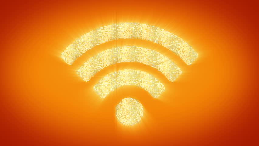 852x480 And Symbols Form A Wi Fi Icon, Gold Tint More Icons