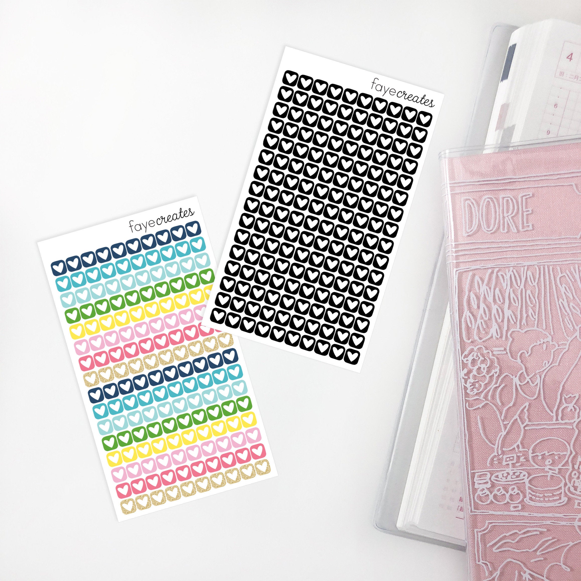 2316x2316 Tiny Heart Icon Stickers Hobonichi Personal Planners Etsy