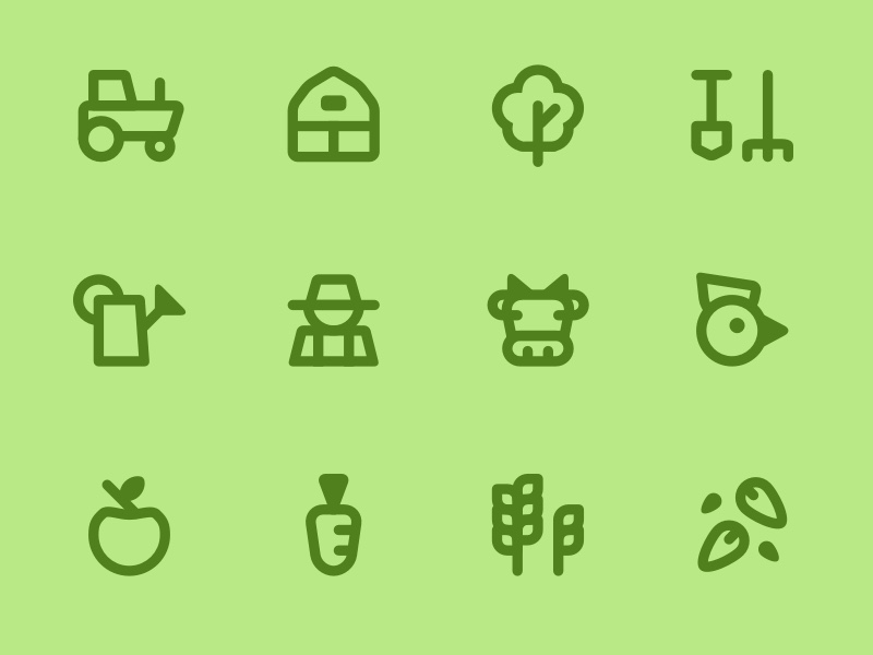 800x600 Tiny Farm Icons Sketch Freebie