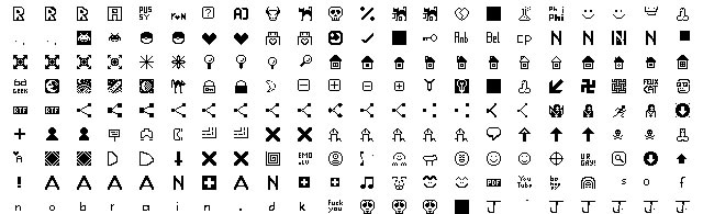 640x195 Web Development And Design Mini Icon Sets