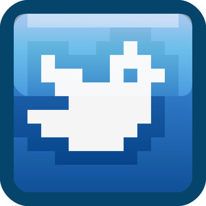300x300 Twitter Bird Blue Tiny App Icon Royalty Free Stock Image