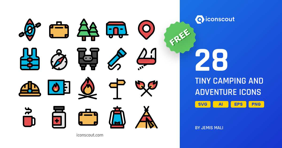 1200x630 Download Tiny Camping And Adventure Icon Pack