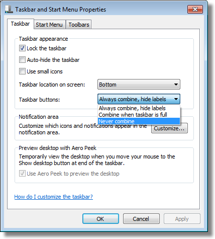 428x475 Tip Of The Day Manage Taskbar Icons