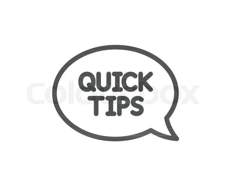 800x647 Quick Tips Line Icon Helpful Tricks Stock Vector Colourbox