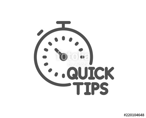 500x405 Quick Tips Line Icon Helpful Tricks Sign Tutorials With Timer