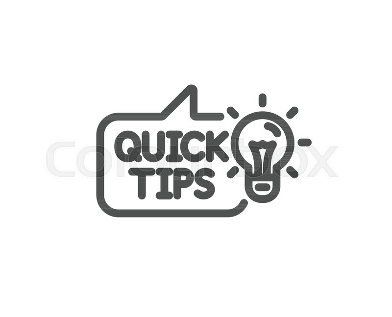 800x647 Quick Tips Line Icon Helpful Tricks Stock Vector Colourbox
