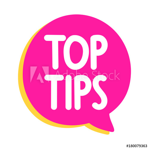 500x500 Top Tips Vector Icon, Badge Illustration On White Background