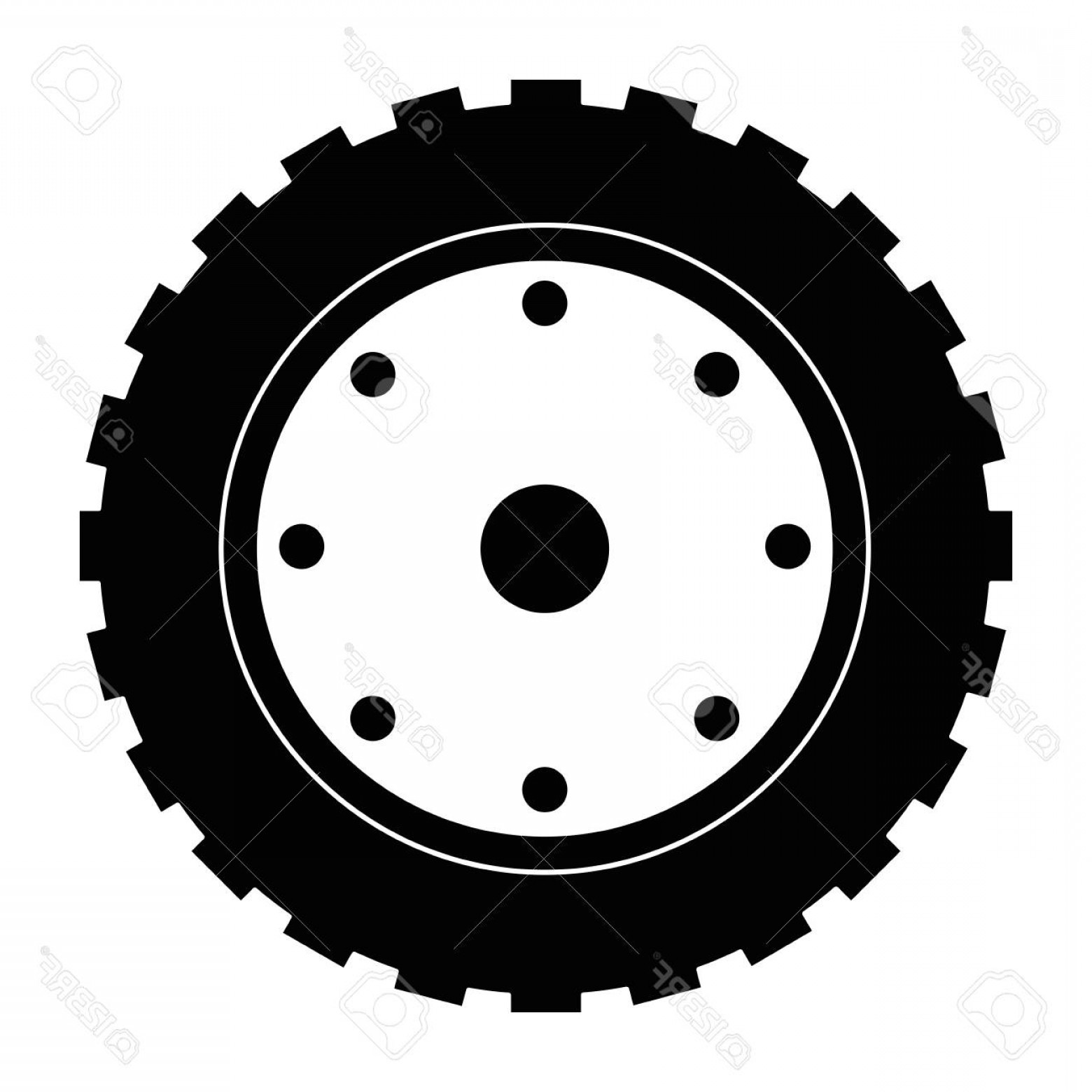 1560x1560 Photostock Vector Tractor Tire Isolated Icon Vector Illustration