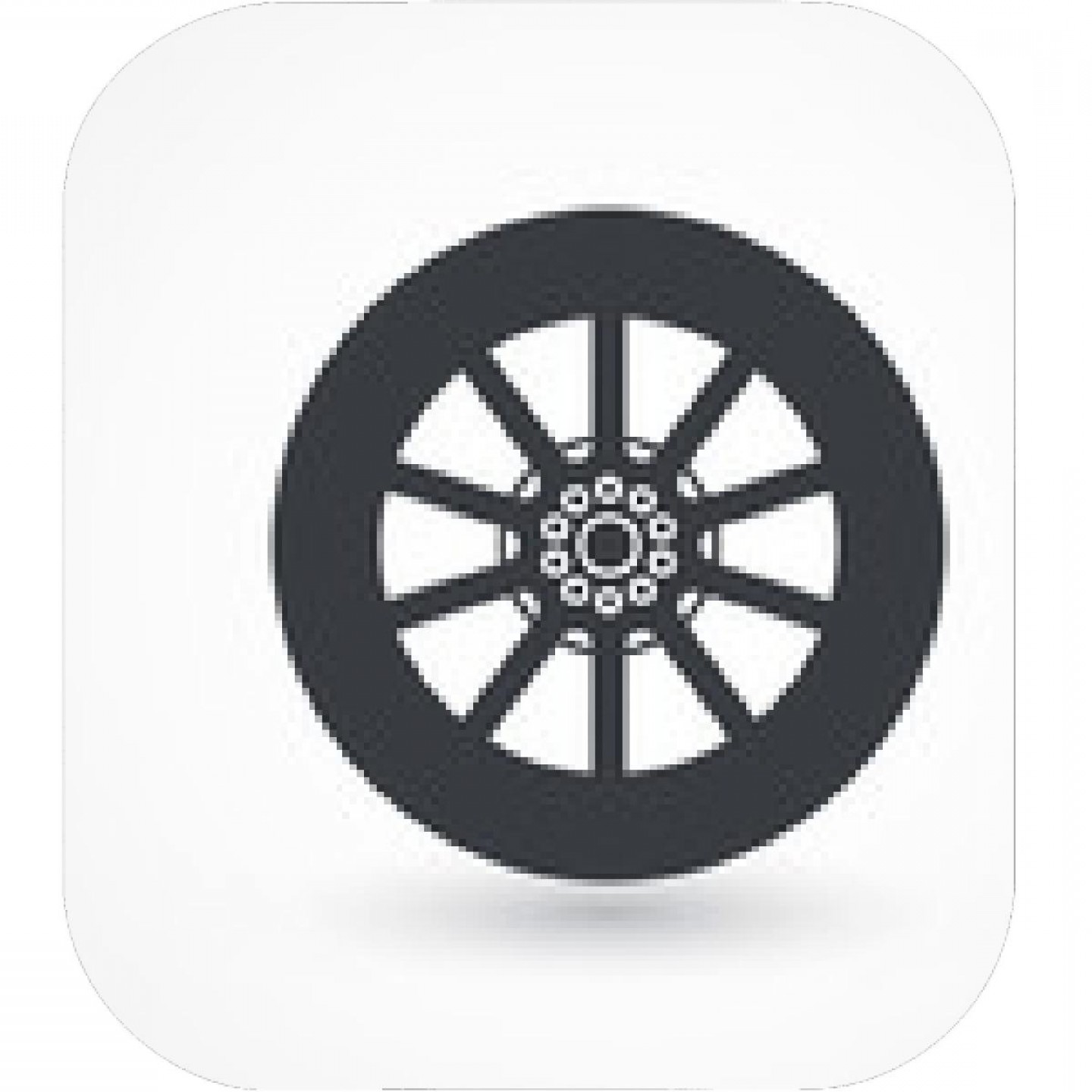 1440x1440 Car Wheel Vector Icon Automobile Tire Symbol Logo Graphic Design