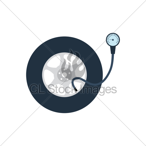 500x500 Tire Pressure Gage Icon Gl Stock Images