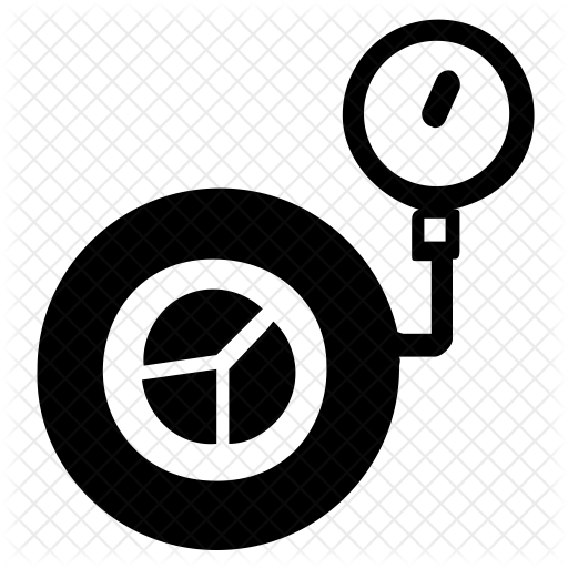 512x512 Tire Pressure Icon Of Glyph Style