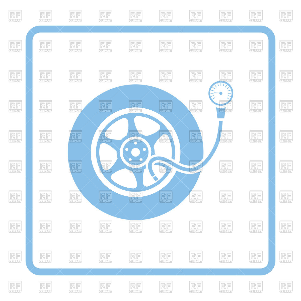 1200x1200 Tire Pressure Gage Icon Vector Image Of Signs, Symbols, Maps