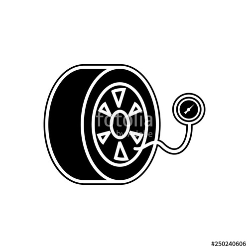 500x500 Tire Pressure Icon Element Of Cars Service And Repair Parts