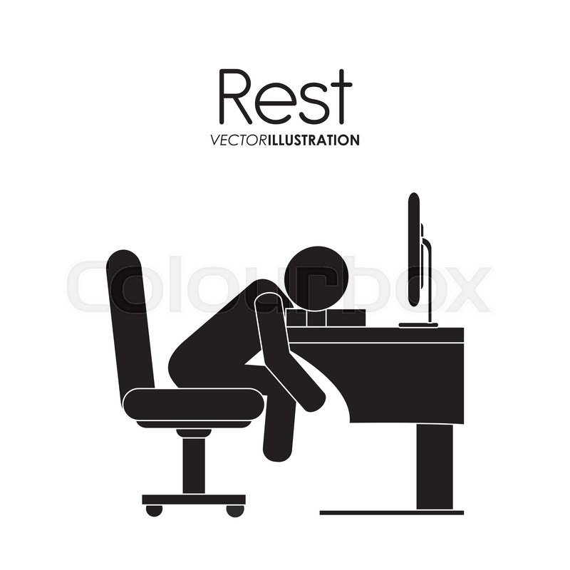 800x800 Rest Concept With Tired Icon Design, Stock Vector Colourbox