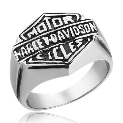 400x400 Titanium Harley Motorcycle Icon Biker Ring Stylish Motorcycle