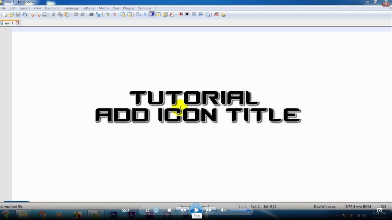 Tutorial Html Add Icon Title 1280x720 Tutorial Html Add Icon Title