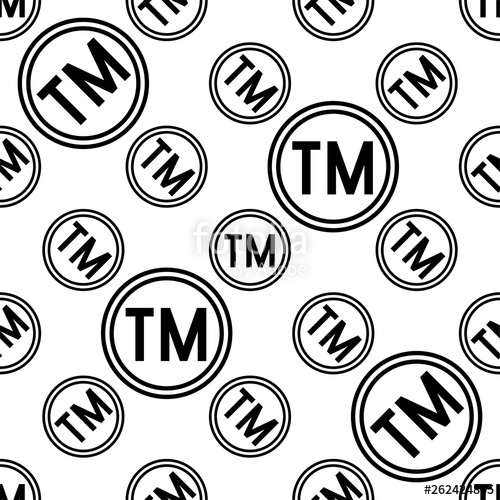 500x500 Tm Trademark Symbol Icon Seamless Pattern, Tm Symbol, Unregistered