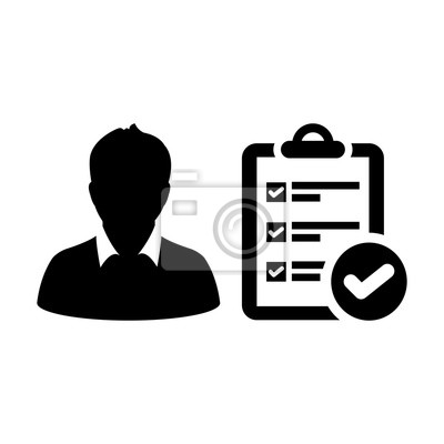 400x400 Person Checkliste Icon Vector To Do List Benutzerbericht Mit