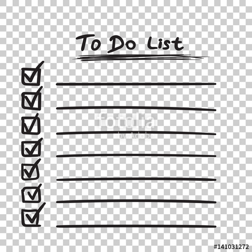 500x500 To Do List Icon With Hand Drawn Text Checklist, Task List Vector
