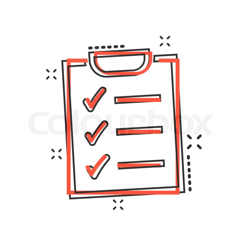 800x800 Vector Cartoon To Do List Icon In Stock Vector Colourbox