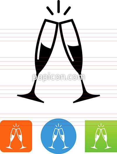400x528 Champagne Toast Icon