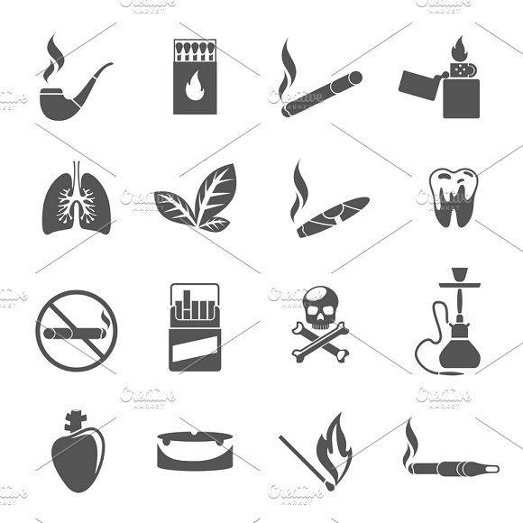 580x580 Smoking And Tobacco Icons Vector