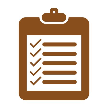 450x450 Vector Illustration Of A To Do List In Brown With White Background