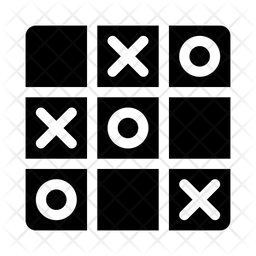 256x256 Tic Tac Toe Icon Of Glyph Style